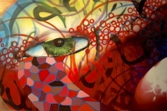 04 GOETHE'S PART 4 2011 96X54 SPRAY PAINT ON CANVAS - ORIGINAL ARTWORK BY CHOR BOOGIE