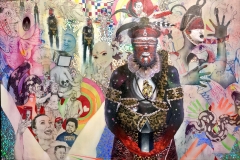 THE SHAMAN 48X72 2019 SPRAY PAINT ON CANVAS-ORIGINAL ARTWORK BY CHOR BOOGIE