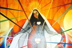 IMMACULATE CONCEPTION 2014 60X72 SPRAY PAINT ON WOOD - ORIGINAL ARTWORK BY CHOR BOOGIE