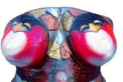 BREAST FEED PART 3 2011 18X18 SPRAY PAINT ON CAST BUST - ORIGINAL ARTWORK BY CHOR BOOGIE