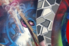 GREY SERPANT 2013 40X60 SPRAY PAINT ON CANVAS - ORIGINAL ARTWORK BY CHOR BOOGIE