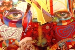 THE VISION PART 15 MELANCHOLY 2008 48X60 SPRAY PAINT ON CANVAS - ORIGINAL ARTWORK BY CHOR BOOGIE