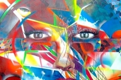 THE VISION PART 3 MY EYES ARE YOUR EYES 2011 144X144 SPRAY PAINT ON CANVAS - ORIGINAL ARTWORK BY CHOR BOOGIE