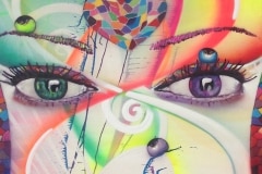 THE VISION PART 5 WILL YOU TOUCH ME 2014 48X72 SPRAY PAINT ON CANVAS - ORIGINAL ARTWORK BY CHOR BOOGIE